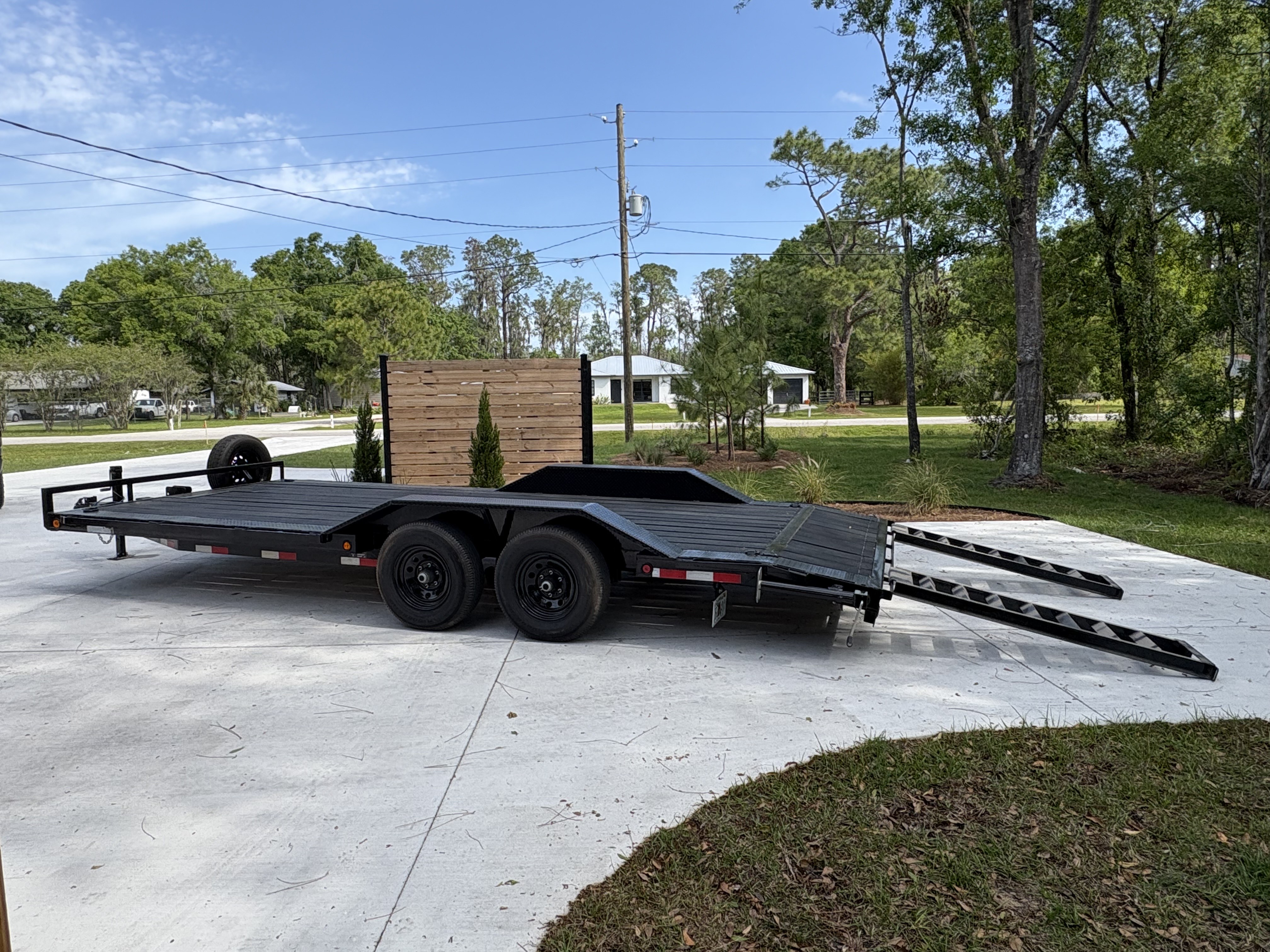 20ft Load Trail Car Hauler - Loading Ramps Deployed