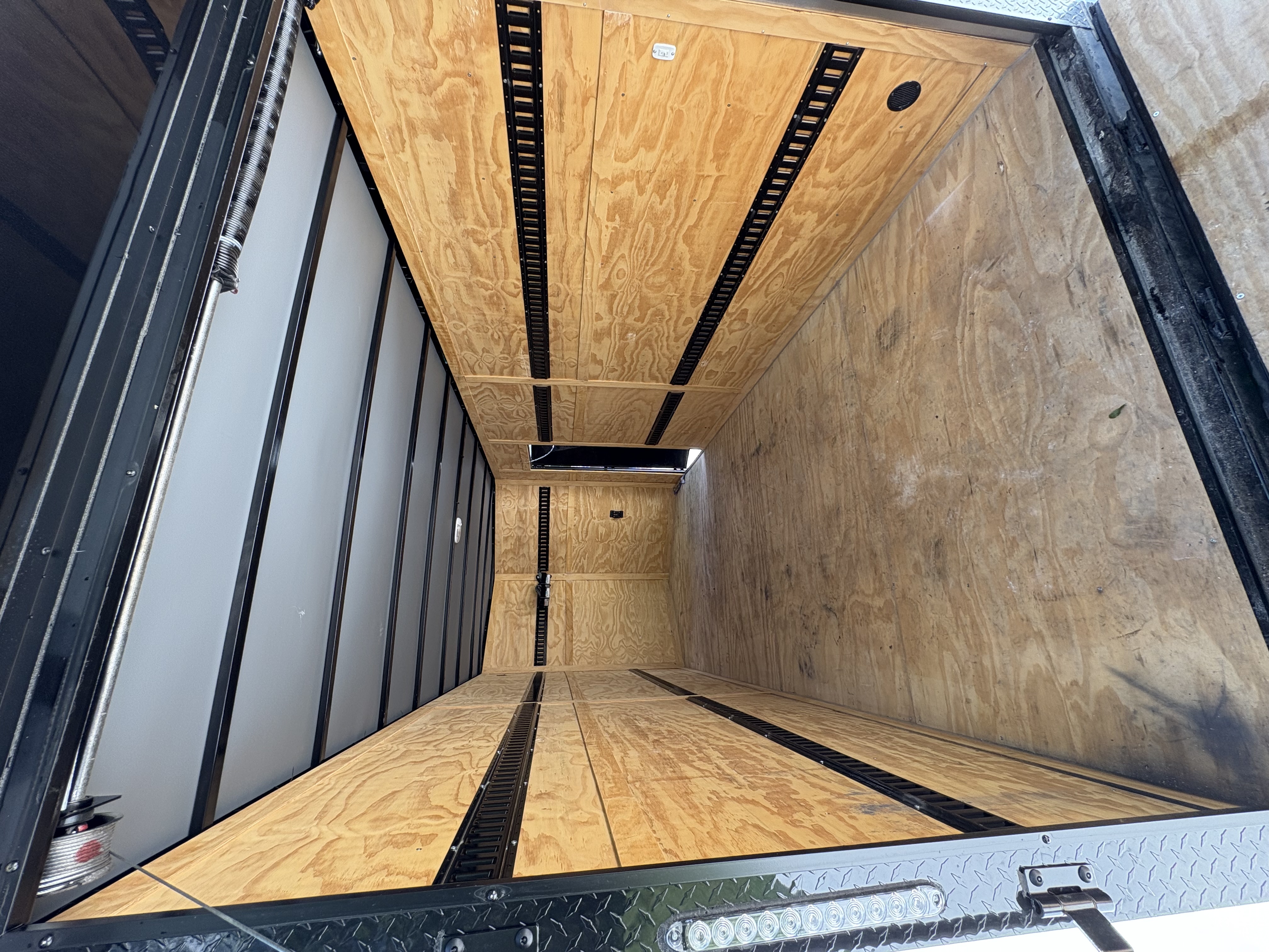16ft Enclosed Cargo Trailer - Interior with Tie-Down Tracks