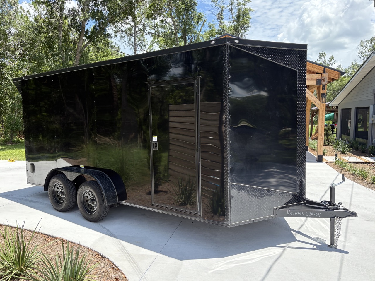 16ft Enclosed Cargo Trailer - Side Door Access